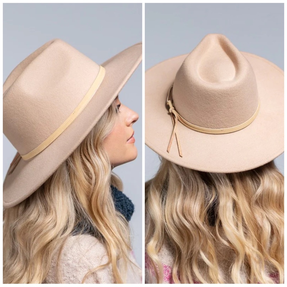 Aspen Wool Panama Hat Beige